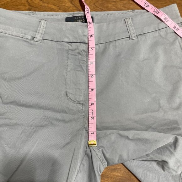 J Crew Womens Chino Shorts Light Gray Bermuda 6 Inseam High Rise 2 Classic - Picture 5 of 6